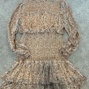 Lulus Multi Print Smocked
Long Sleeve Mini Dress